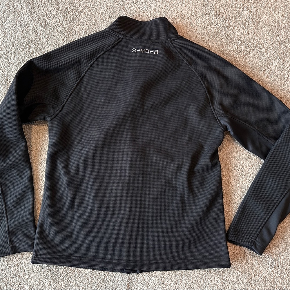 NWOT Men's Spyder Core Sweater Black Midweight Zip Jacket, Size Medium - Picture 3 of 7